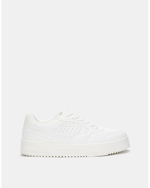 Pull&Bear – lässige basic-sneaker in Natural für Herren