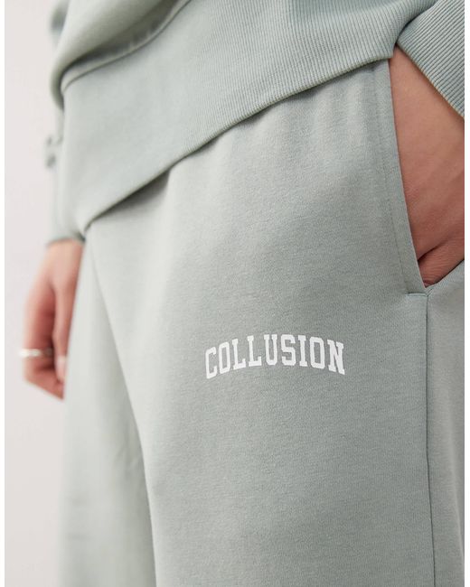 Collusion – varsity – jogginghose in White für Herren