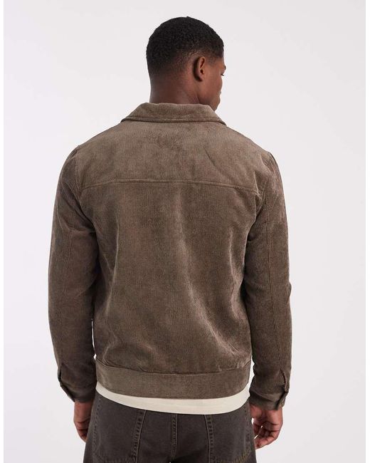 Only & Sons Brown Cord Jacket for men