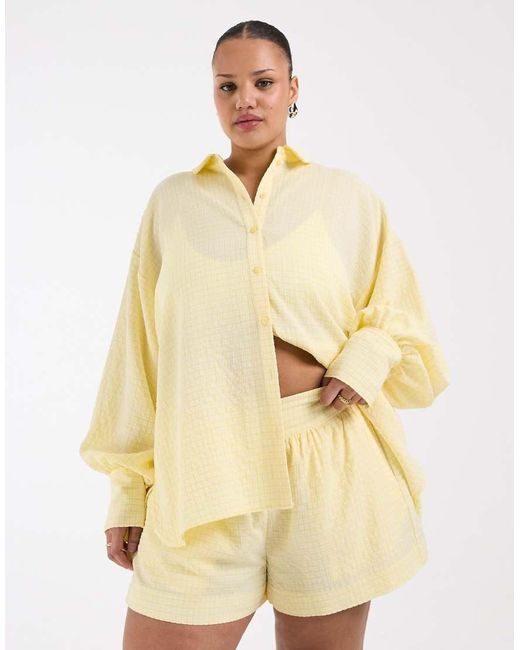 ASOS Yellow Asos Design Curve Pull On Shorts