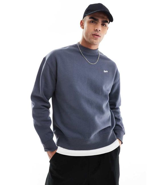 Pull&Bear Blue Stwd Sweatshirt for men