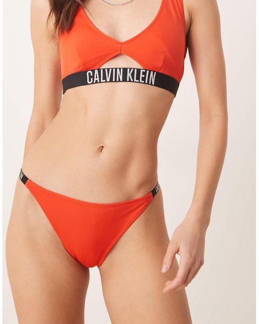 Calvin Klein Red Bikini Bottoms