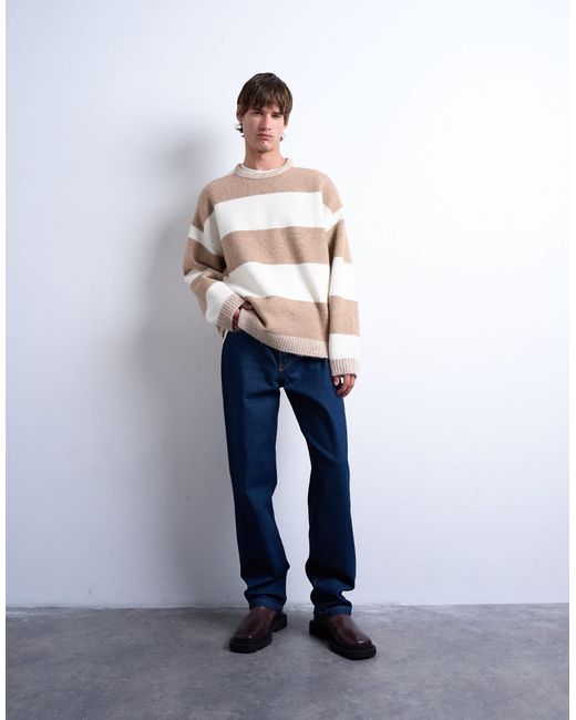 Pull ras Topman pour homme en coloris Multicolor