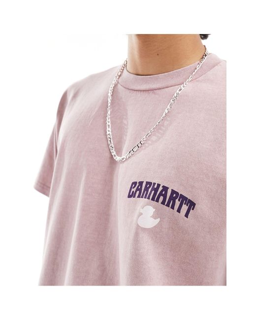 Carhartt Pink Duckin Backprint T-shirt for men