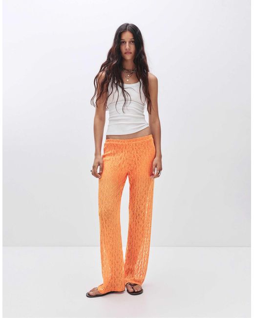 Pull&Bear Orange – strickhose