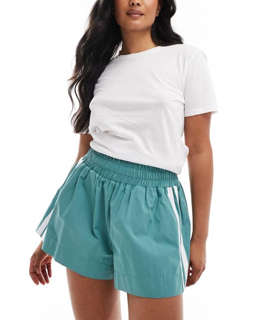 ASOS Blue Boxer Short With Contrast Tape Detail