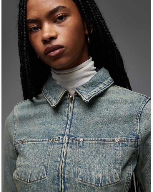Levi's Gray Fitted Denim Trucker Jacket