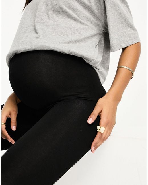 Asos Design Maternity Over The Bump Capri legging ASOS en coloris Neutre |  Lyst