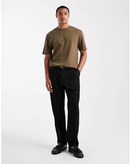 ASOS Brown Heavyweight Relaxed T-shirt for men