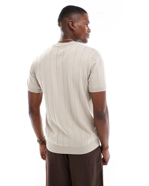 Camiseta De Manga Corta De Punto De New Look de hombre de color White