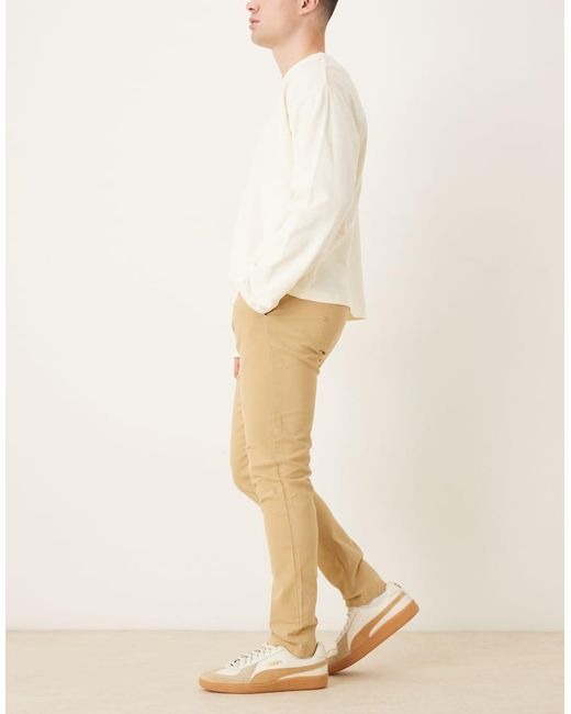 Chino Skinny di ASOS in Natural da Uomo