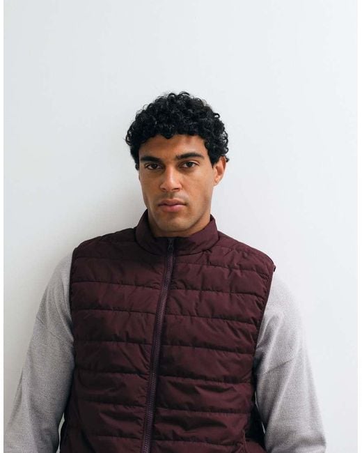 ASOS Red Liner Puffer Gilet for men