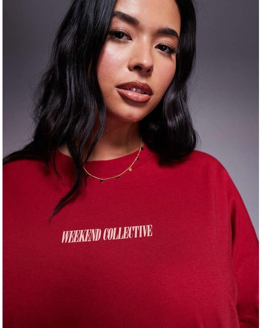ASOS Weekend Collective Curve in het Red