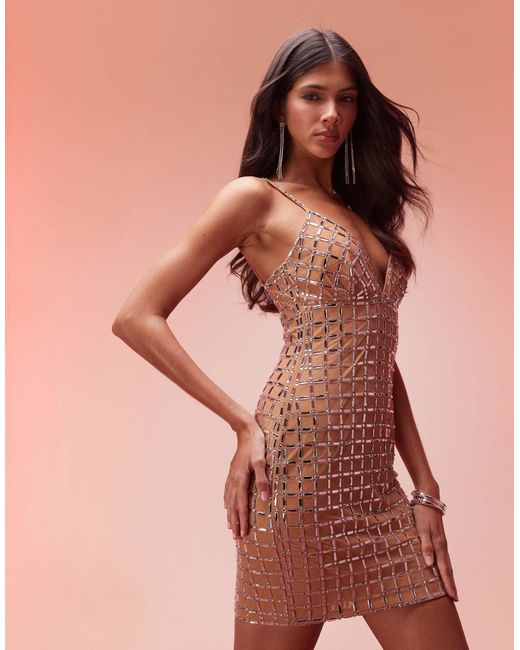 green emerald velvet dress Embellished A-line Mini Dress in Soft Pink