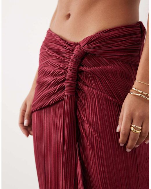 ASOS Gathered Sarong Style Plisse Maxi Skirt