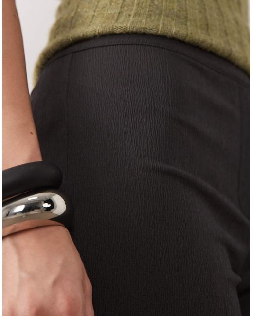 Mango Gray Klume Textured Straight Leg Trouser