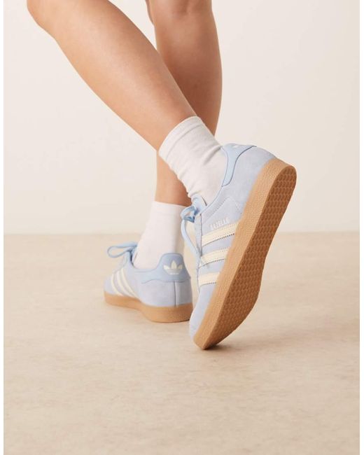 Zapatillas De Deporte Azules Y Crema Gazelle De Adidas Originals de color Gray