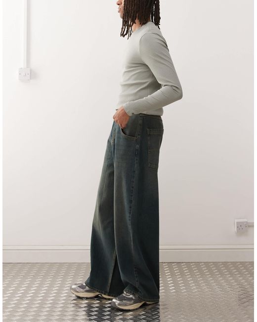 Collusion Gray X006 Xl Balloon Low Rise Jean for men