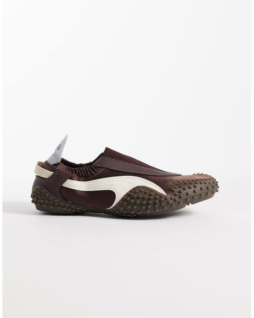 PUMA Brown Mostro Move Satin Trainers