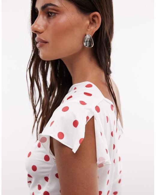 Reclaimed Vintage White Asymmetric Top