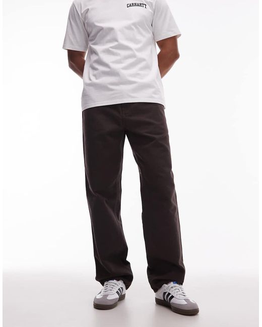 Carhartt Simpele Broek Met Rechte Pijpen in het Brown voor heren