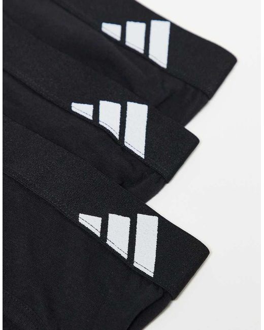 Adidas Black 3 Pack Active Flex Brief for men