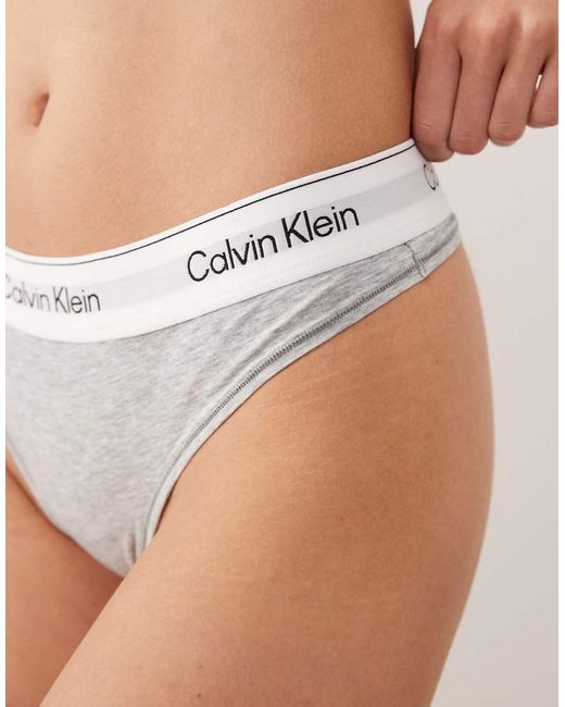 Calvin Klein White Icon Cotton Modal Thong