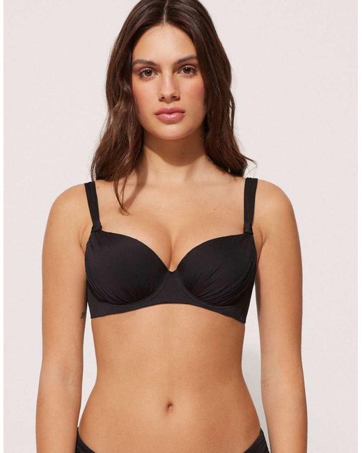 Tezenis Black Graduated Balconette Bikini Top