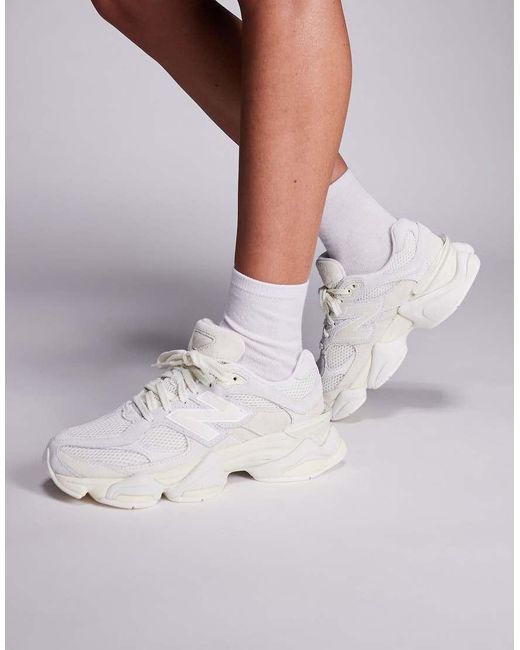 New Balance White 9060 Trainers