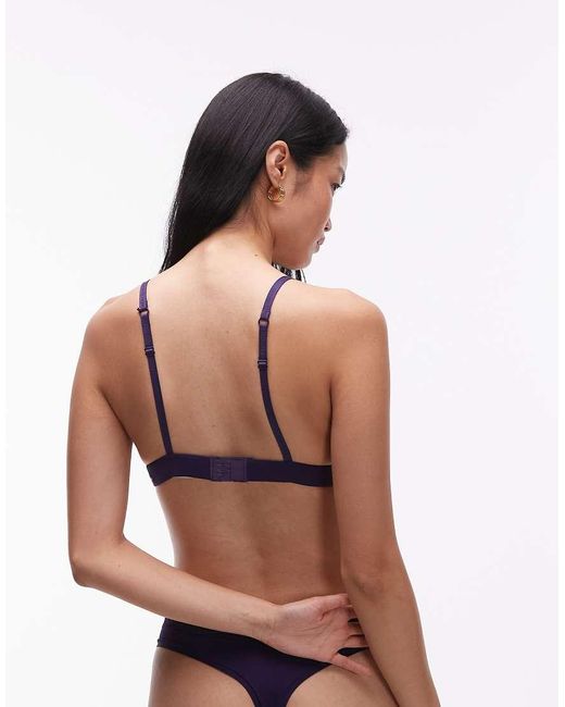 Tommy Hilfiger Multicolor Microfibre Lace Unlined Triangle Bra