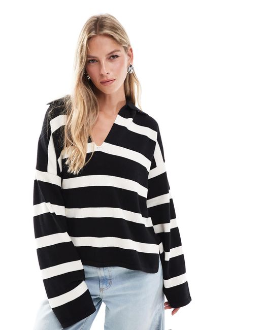Bershka Oversized Polo Sweater in Blue Lyst Australia