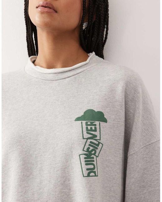 Quiksilver Gray Mempelas Crew Neck