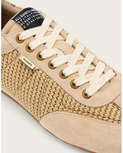 AllSaints Natural Liam Low Top Textured Sneakers