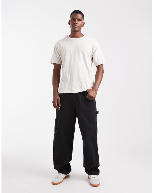 JJ Rebel – oversize-t-shirt in White für Herren