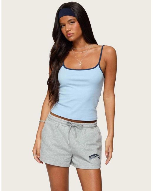 Edikted Blue Deanna Tank Top