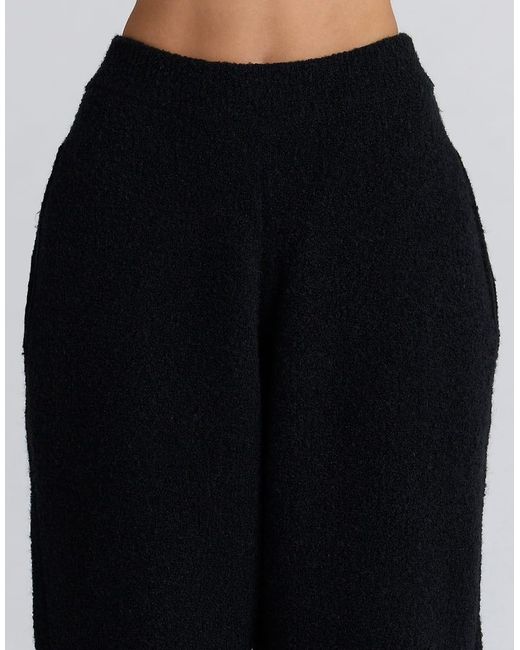 House Of Cb Blue Geena Wool Boucle Knit Trousers