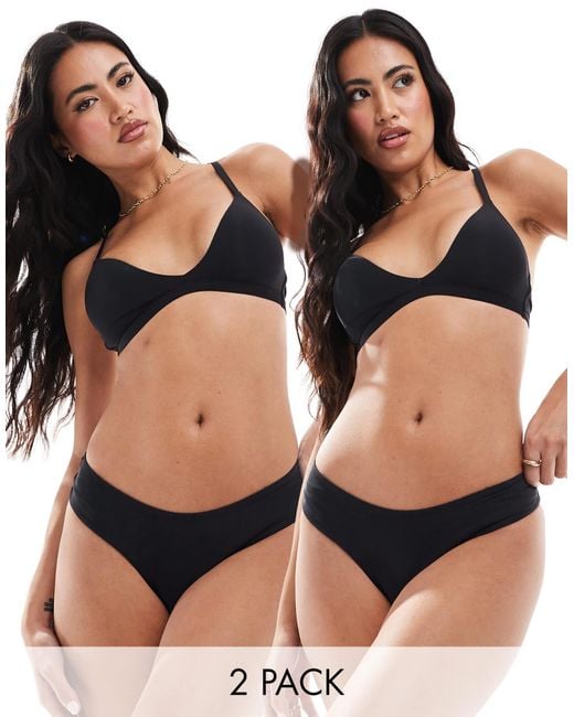 DORINA Black – 2er-pack string-tangas