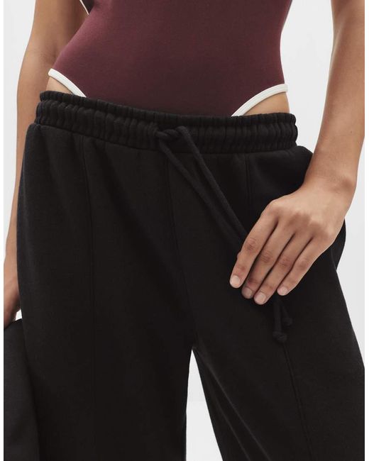 Pull&Bear Black Seam Detail Tracksuit Bottoms