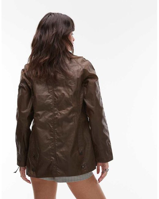 Barbour Natural Beadnell Waxed Jacket