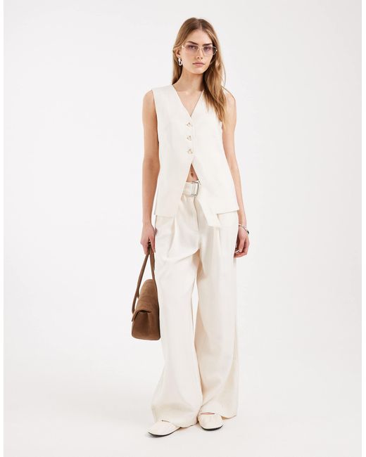 ONLY White Tailored Vest