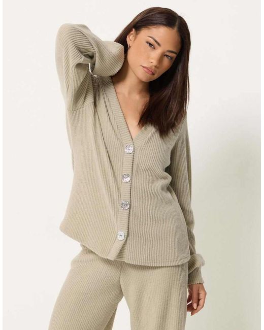 PixieGirl Natural Petite Textured Cardigan