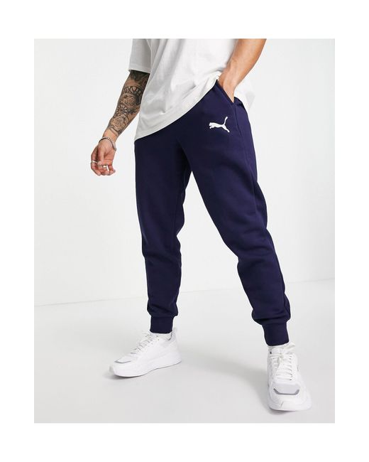 Joggers azul marino con logo felino PUMA de Algodón de color Azul para  hombre | Lyst