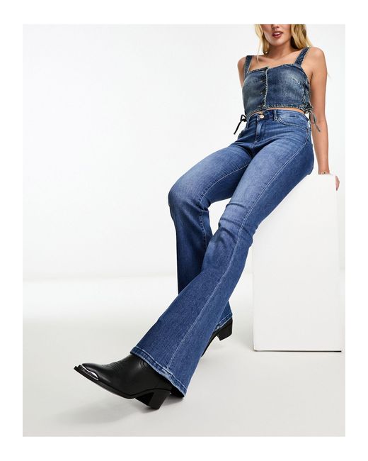 Cheryl - jeans medio a zampa di ONLY in Blue