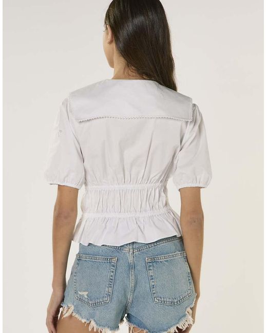 Glamorous White High Waisted Denim Shorts