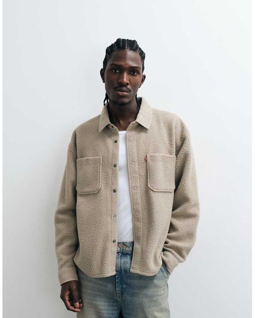 Camicia Borg di Levi's in Natural da Uomo
