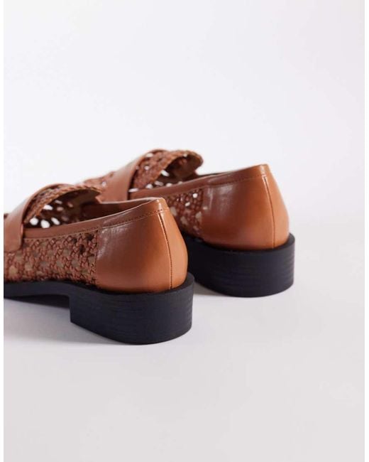 Raid White Uliana Woven Loafers