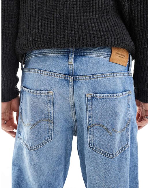 Jack & Jones – mark – verkürzte straight jeans in Blue für Herren