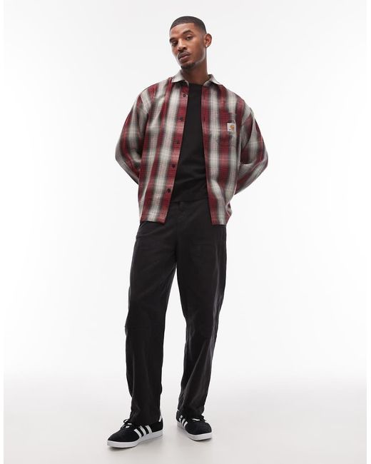 Carhartt Red Harlin Flannel Shirt for men