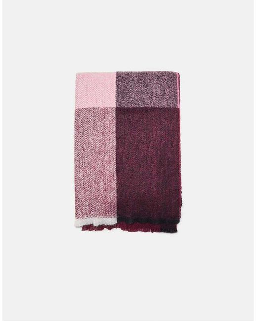 Stradivarius Pink Checked Scarf