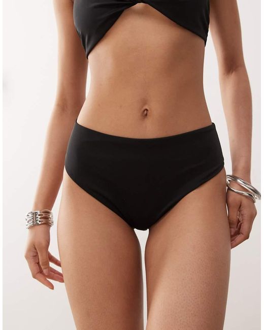Weekday Black High Waist Bikini Bottoms